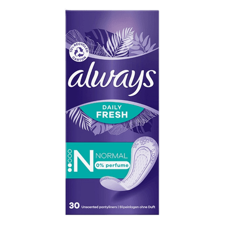 Always Daily Fresh Normal 0% Perfume Trusseindlæg 30 stk