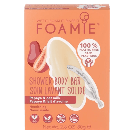 Foamie Papaya & Oat Milk Shower Body Bar Nourishing Soap - 80 g