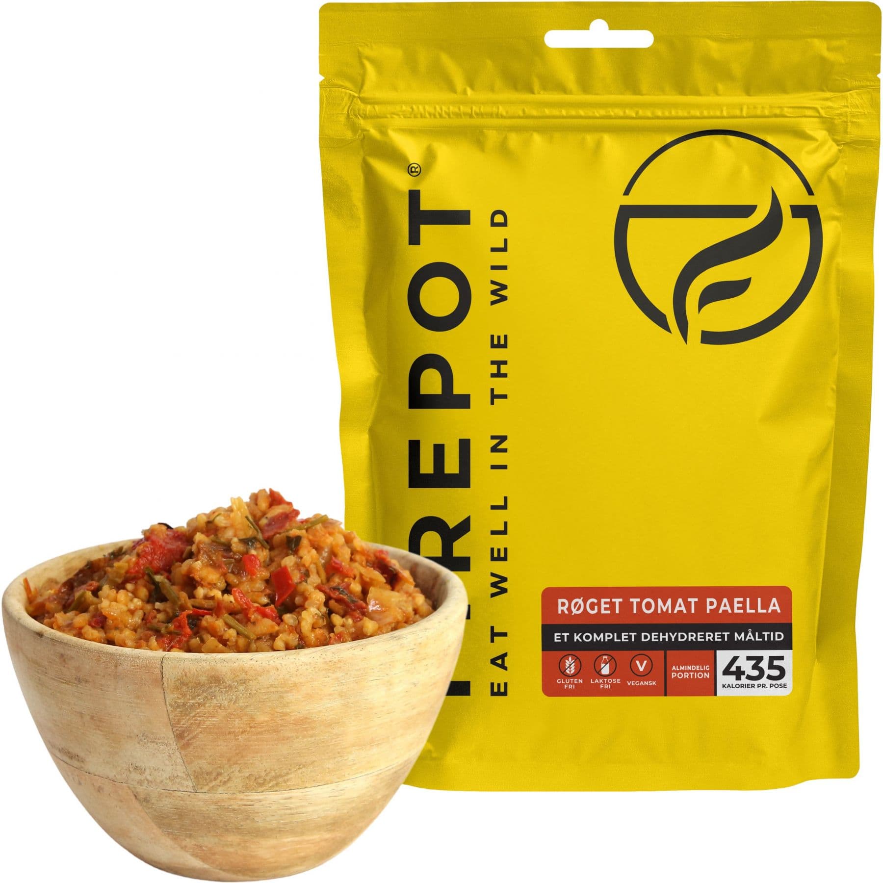 Firepot Røget Tomat Paella, frysetørret mad, Reg