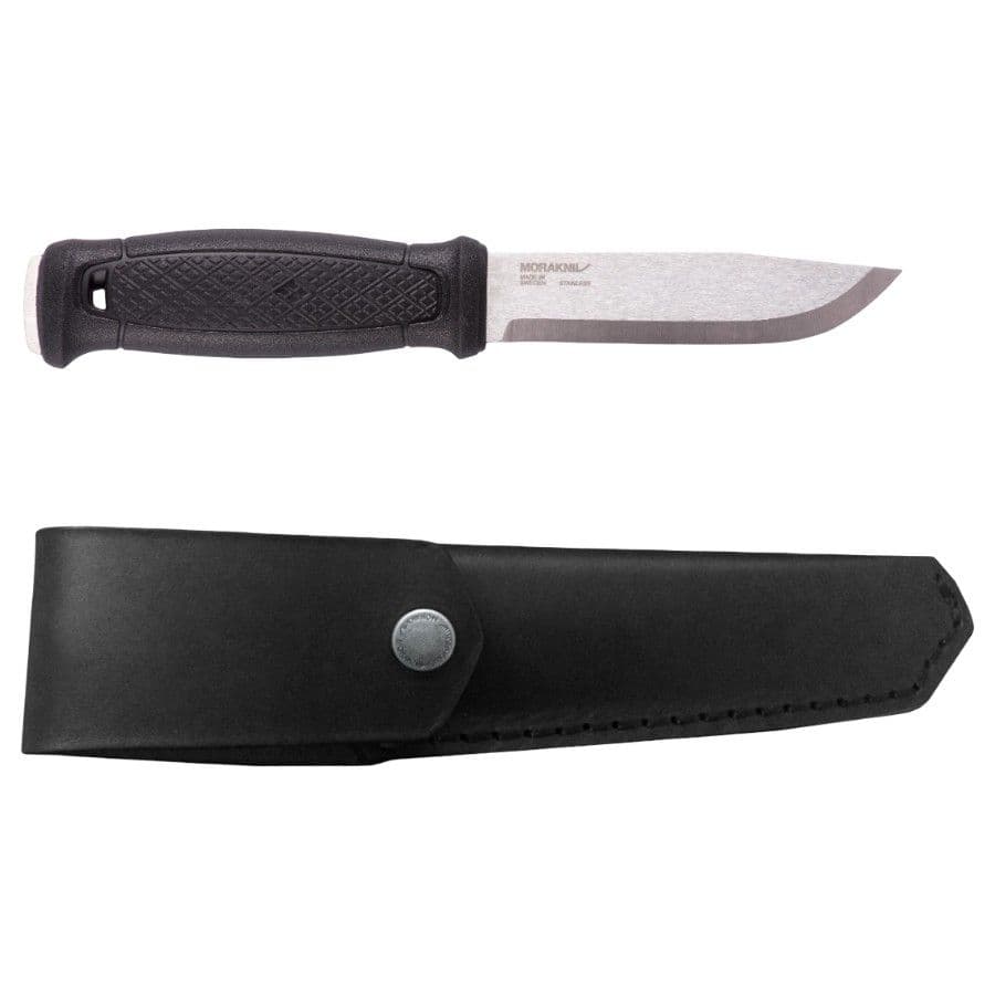 Morakniv Gansberg With Leather Sheath (S), friluftskniv, sort
