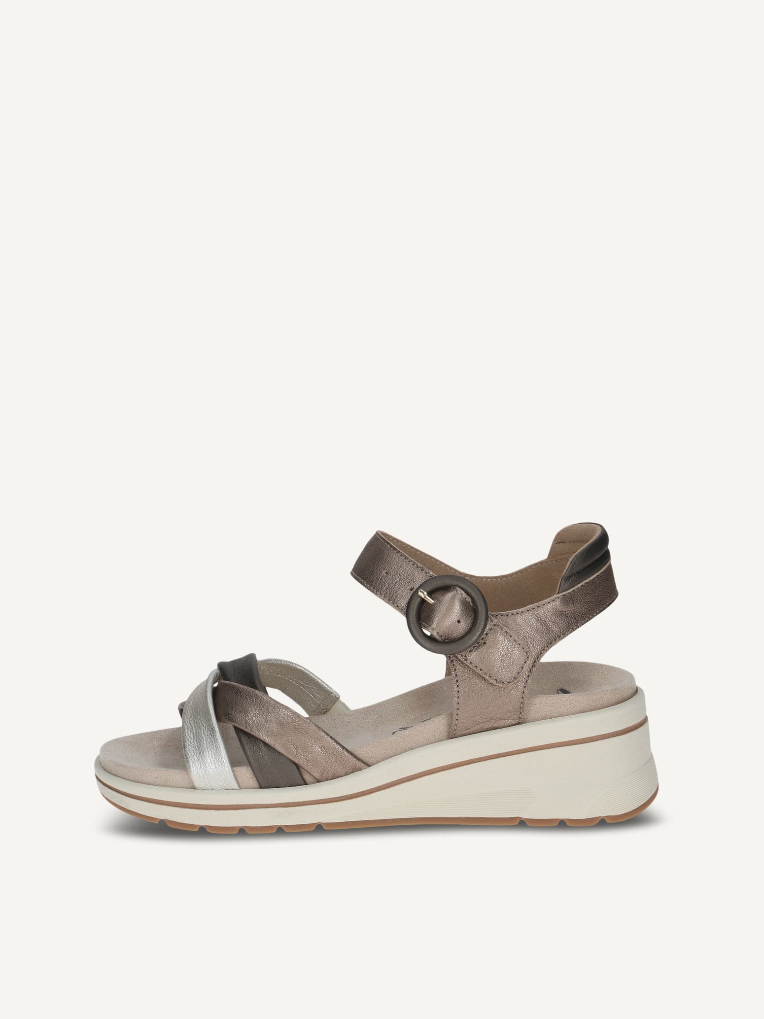 CAPRICE Heeled sandal, brown, made of Leather with Wedge heel, Size 36