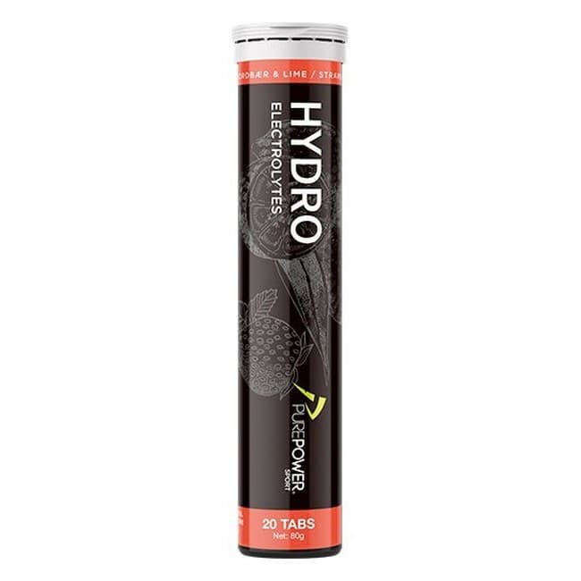 Pure Power - Hydro Elektrolytter Jordbær & Lime 20 Tabs