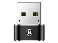 USB-C adapter - Baseus, USB-A til USB-C, sort