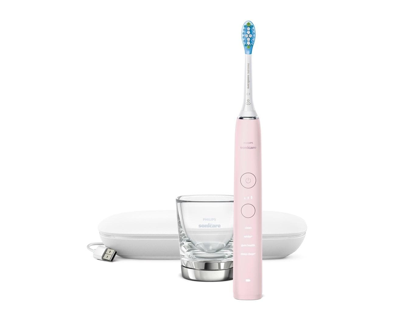 Philips Sonicare DiamondClean 9000 HX9911 - lyserød sonisk elektrisk tandbørste med app