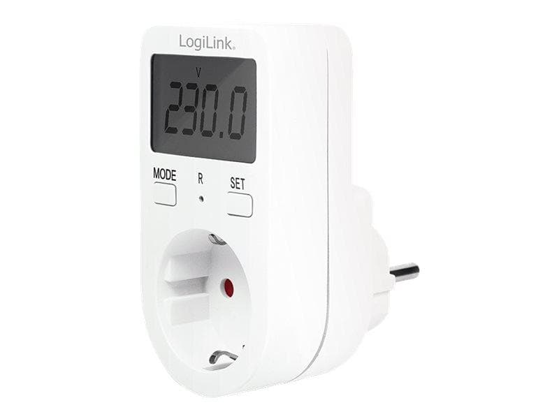 LogiLink strøm- og energimåler til stikkontakt - 3.680 W, 16 A