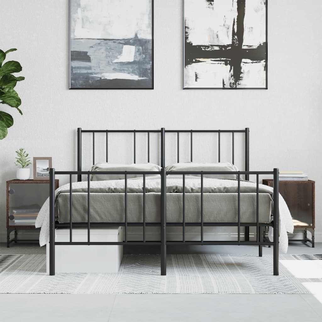 Sengeborde med glaslåger - 2 stk., 35×37×50 cm, brun egetræ