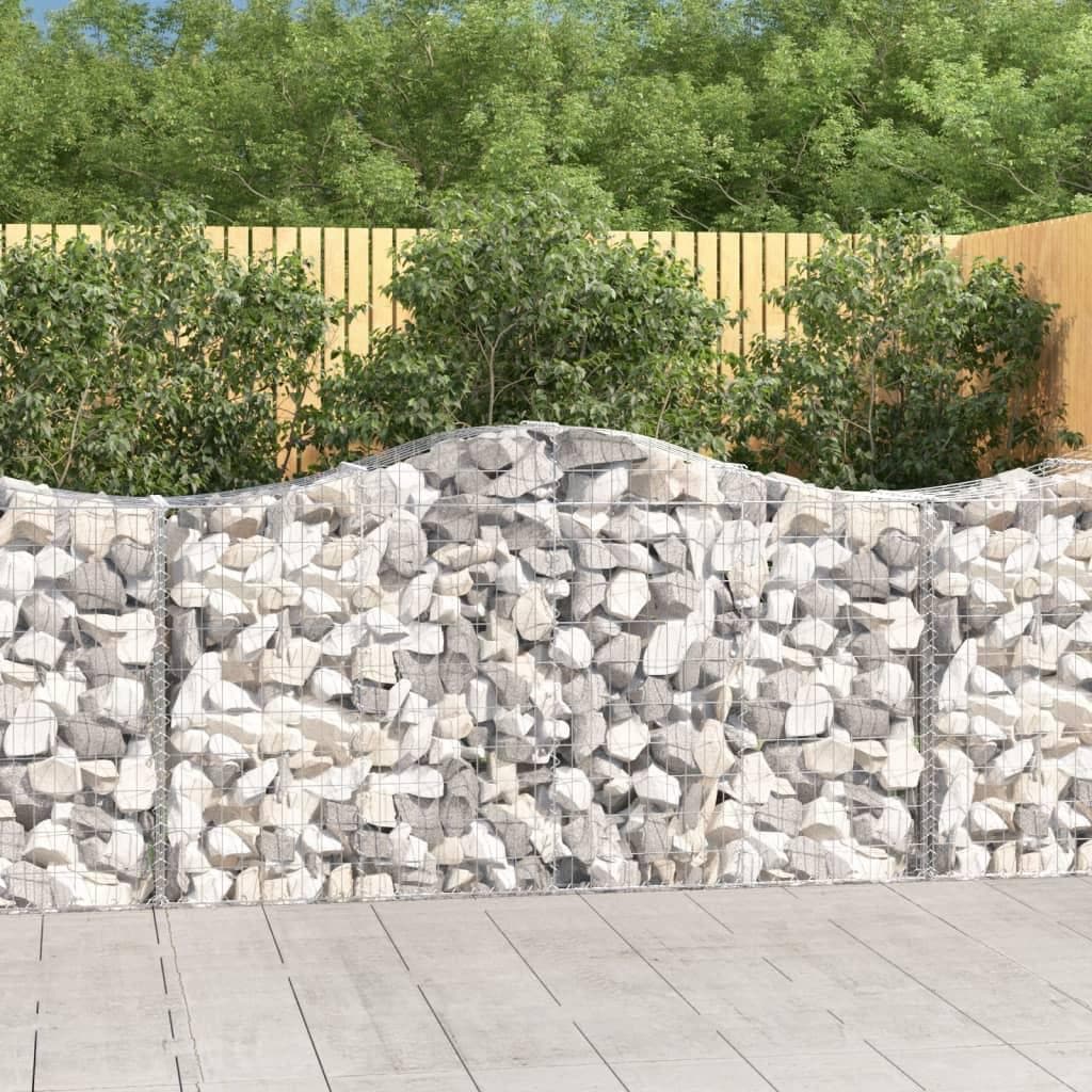 Buede gabionkurve - 3 stk. 200×50×100/120 cm i galvaniseret jern