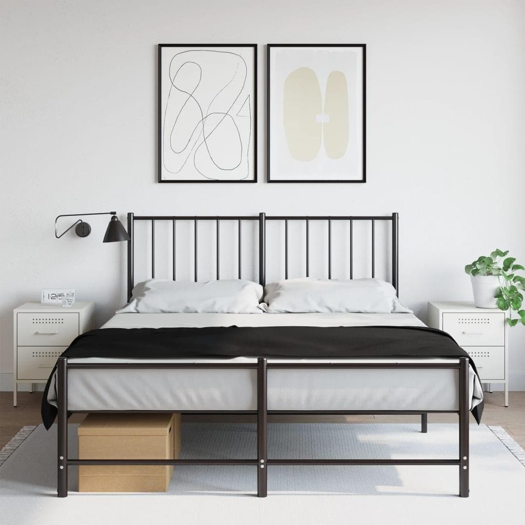 Sengeborde 2 stk. i stål - hvid, 36×39×50,5 cm med 2 skuffer