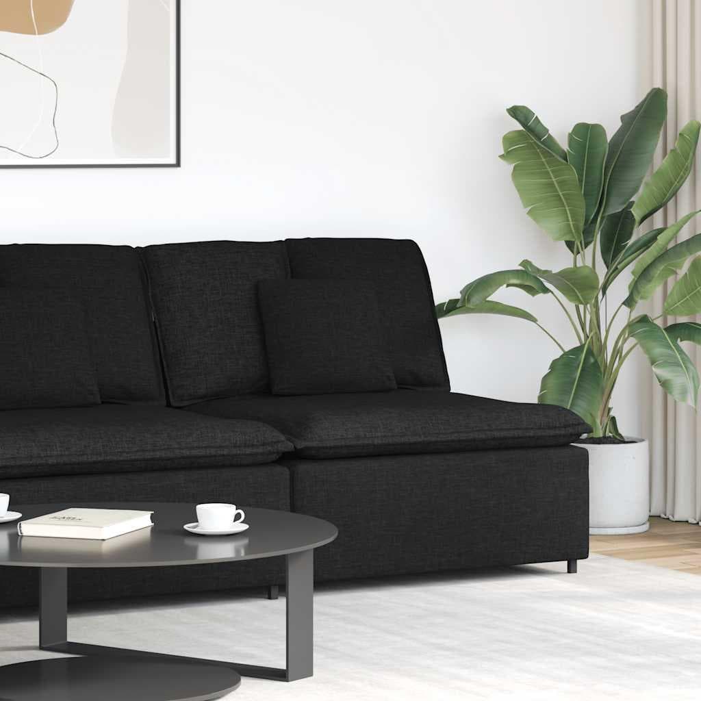 Modulopbygget sofacentermodul med hynder 100 cm - sort