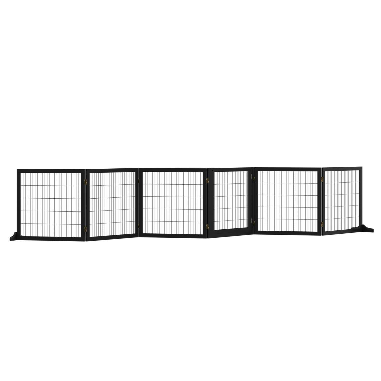 To-vejs hundeport i Black Pine og Metal