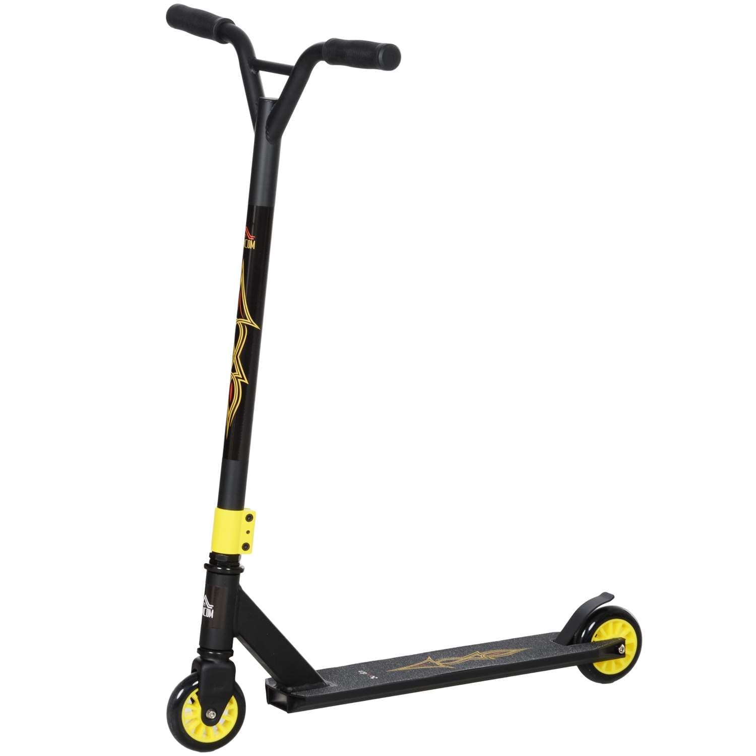 Stunt scooter, sjov scooter, stunt scooter med ABEC 9 kuglelejer, kick scooter med 100 mm imiteret læder hjul, kick scooter, cit