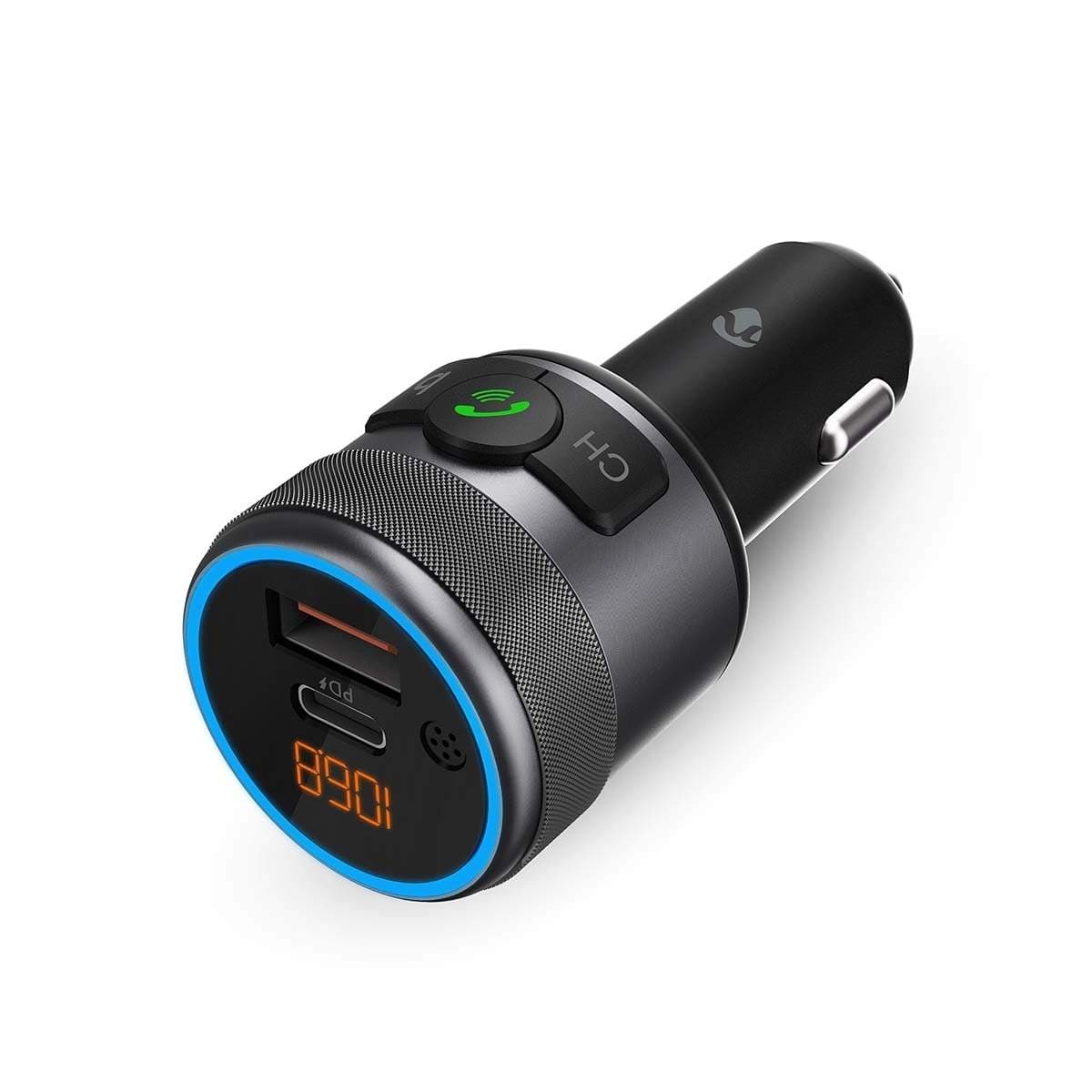 Bil Audio FM-sender | Fixed | Håndfri opkald | 1 " | Amber skærm | Bluetooth® | PD 18 W / PD 24 W | Hurtig opladning | Bass Boos