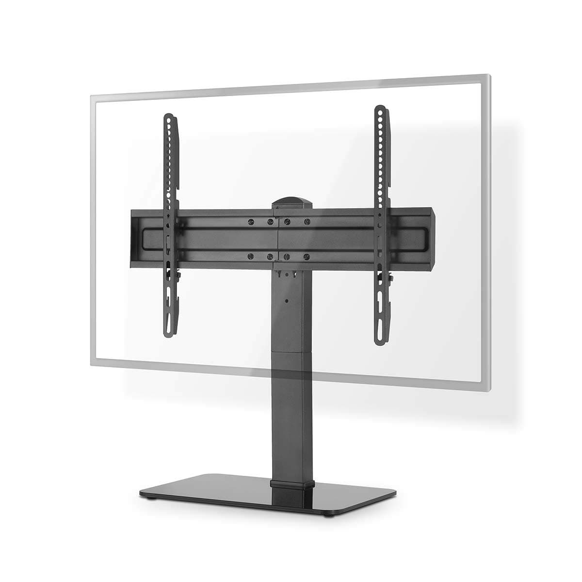 Fast TV Stand | 37 - 70 " | Maksimal vægt: 40 kg | Justerbare forudfastsatte højder | Hærdet Glas / Stål | Sort