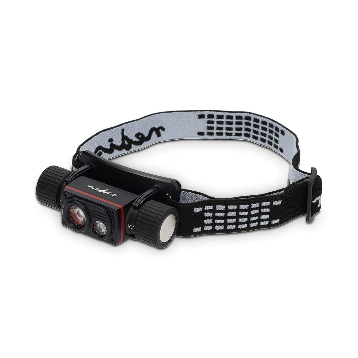 LED forlygte | Batteri / USB Drevet | 3.7 V DC | Batterier medfølger | Opladningsbar | Nominel lysstrøm: 1000 lm | Lysområde: 18