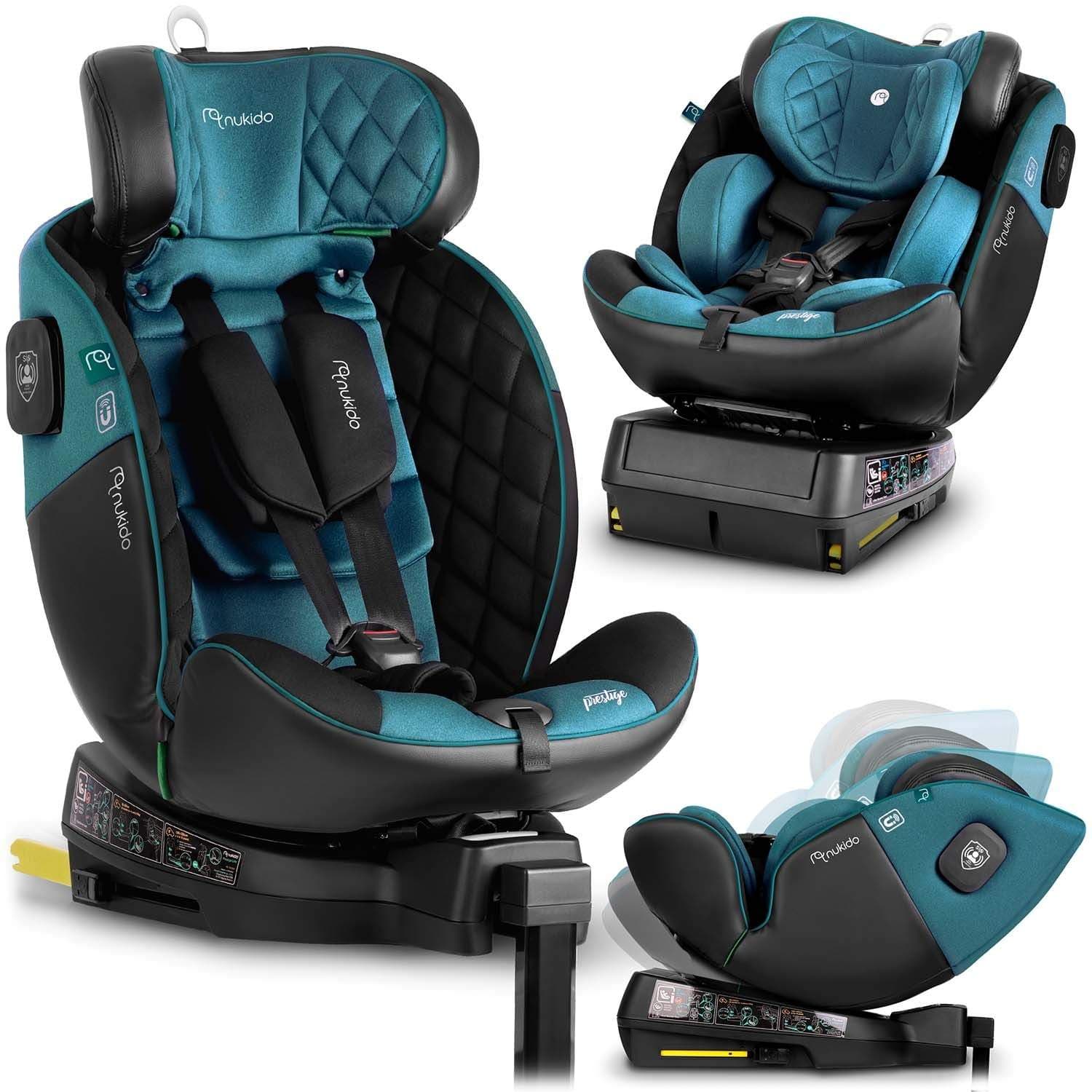 Nukido Prestige Line Autostol Sort/Blå 0-36kg ISOFIX
