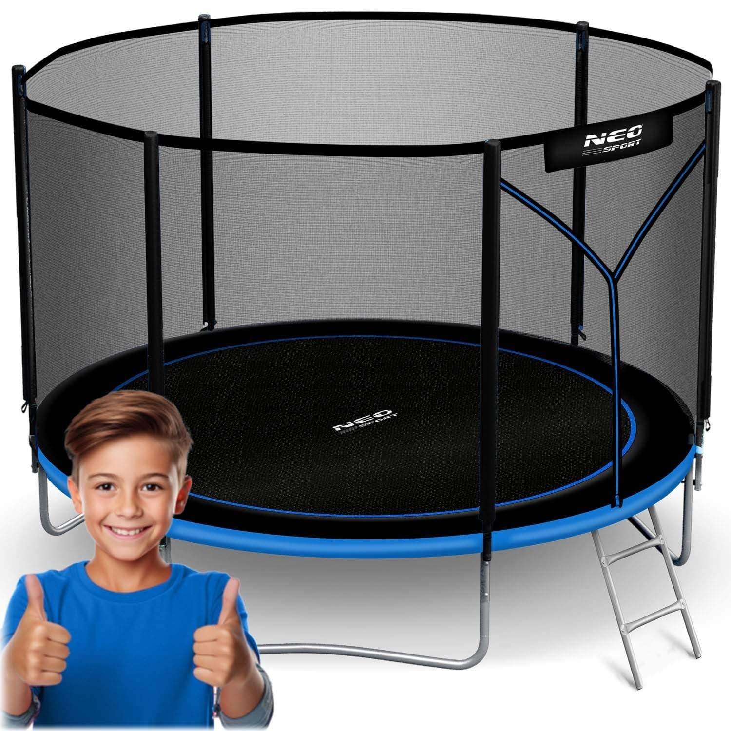 Havetrampolin 10ft/312cm med udendørs net og stige Neo-Sport