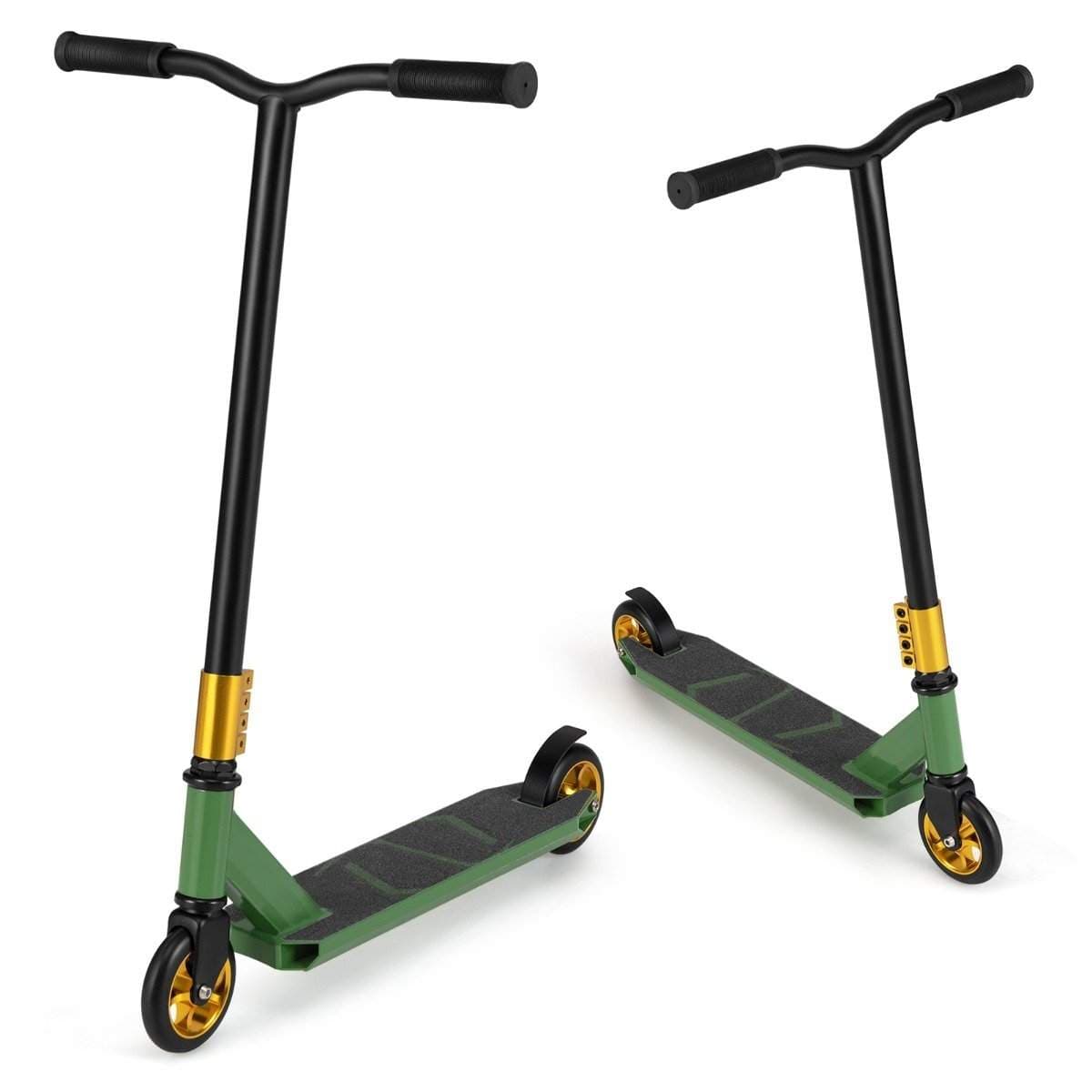 Stuntscooter med 360 styring & PU hjul & Aluminium Deck Stunt Scooter Sjov Scooter Grøn