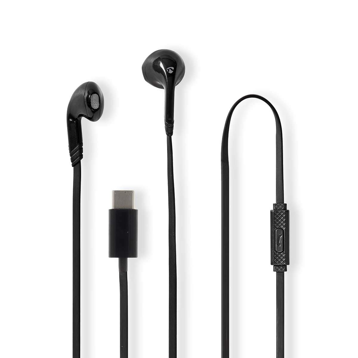 Kablede øretelefoner | USB-C™ | Kabellængde: 1,20 m | Indbygget mikrofon | Lydstyrkekontrol | Sort