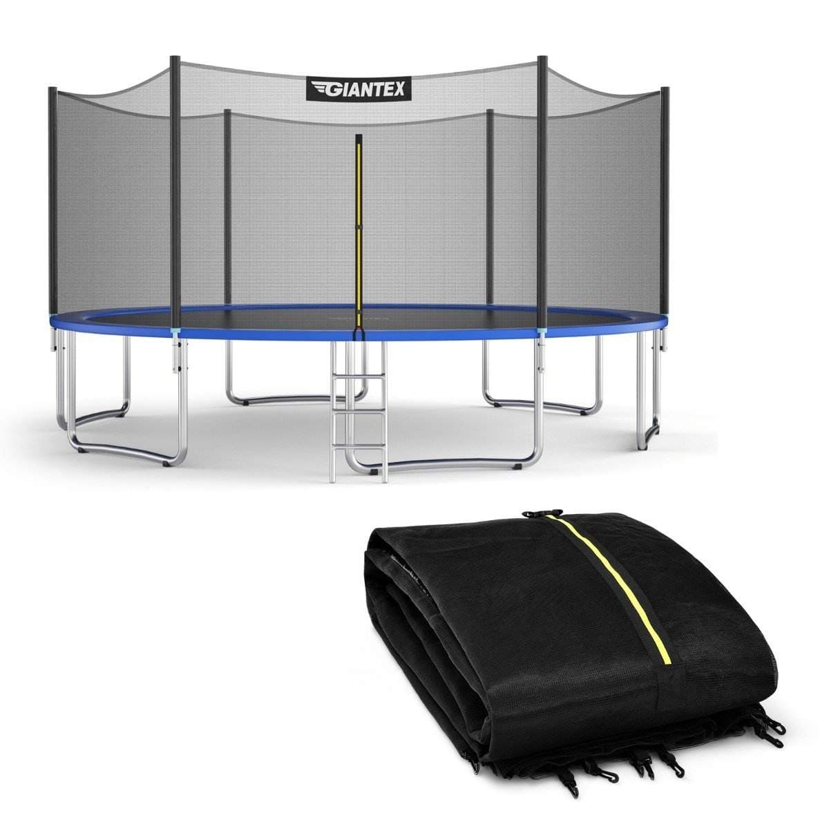 Trampolin sikkerhedsnet, 366 cm, vejrbestandig PE, nem adgang