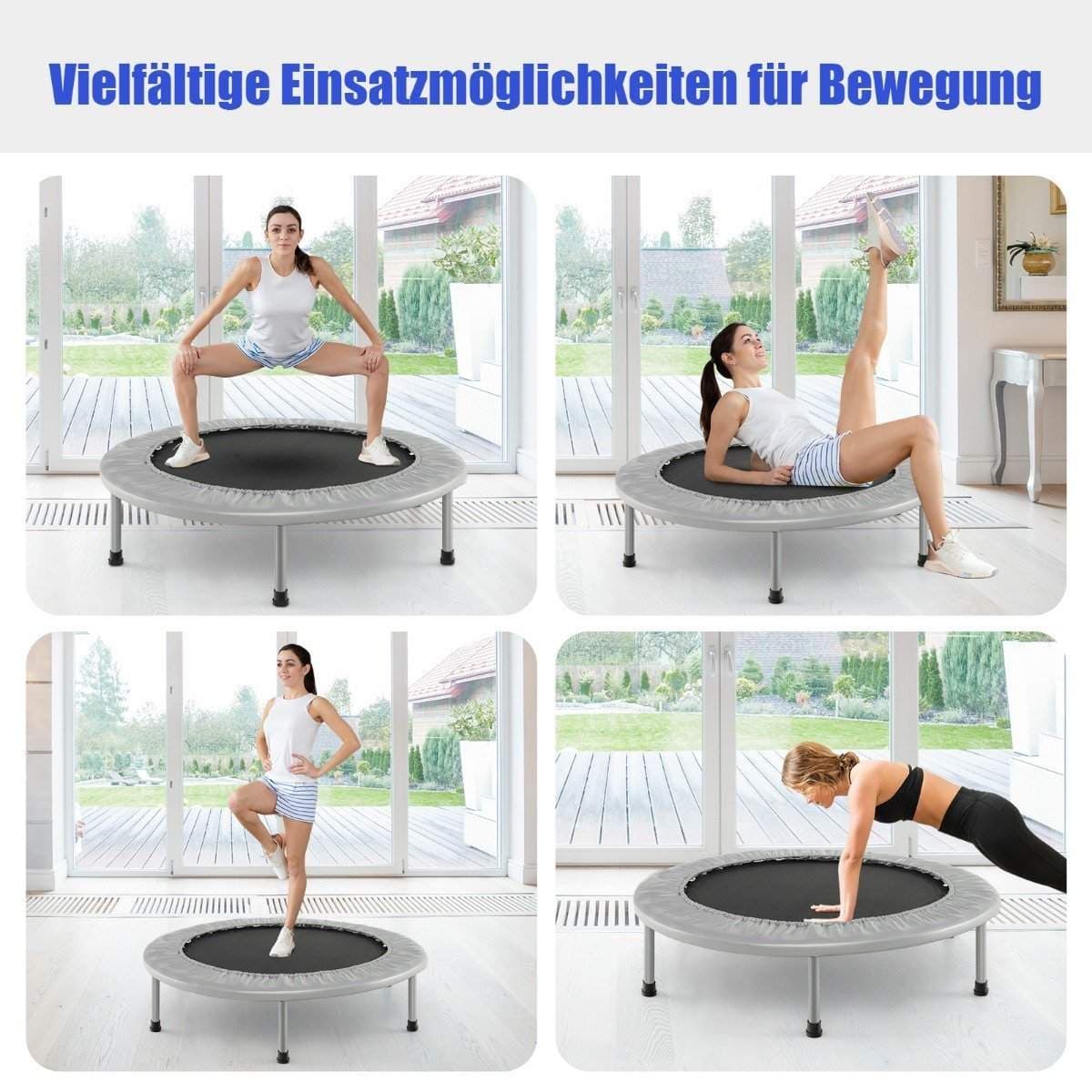 Mini Fitness Trampolin, foldbar, 97 cm, 150 kg Kapacitet