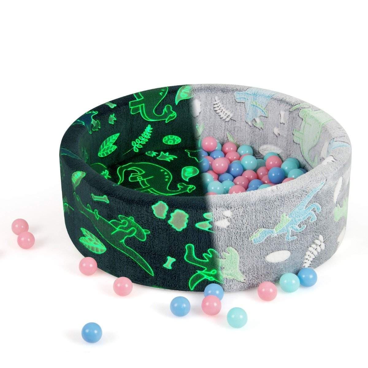 Babykuglegrav med Glow-in-the-Dark-dæksel, 200 bolde