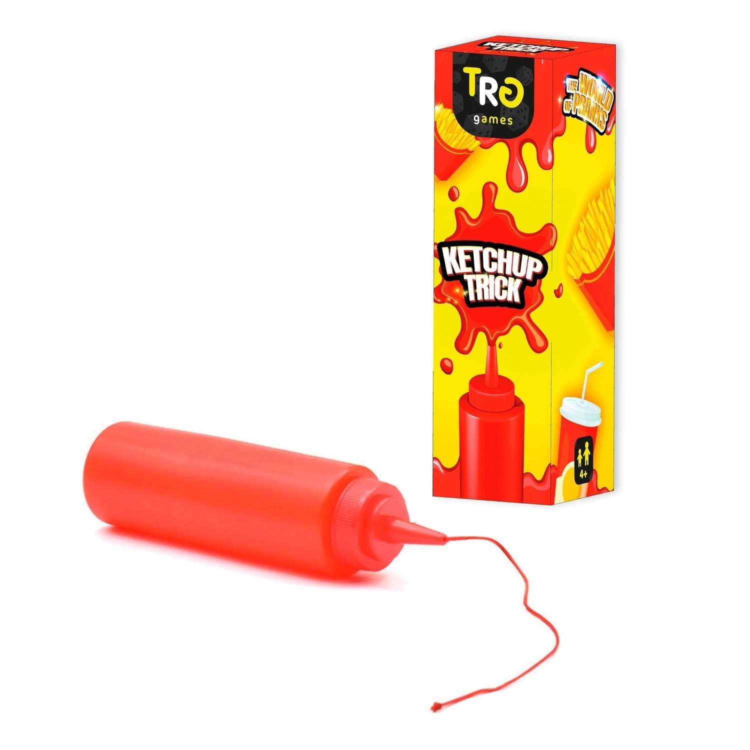 Ketchup-tricksdisplay, overraskelsesmagi for børn 4+