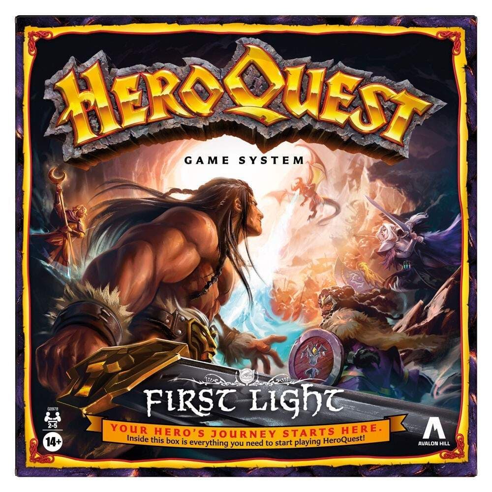 Hero Quest First Light Brætspil - Strategi, Eventyr, 1-5 spillere