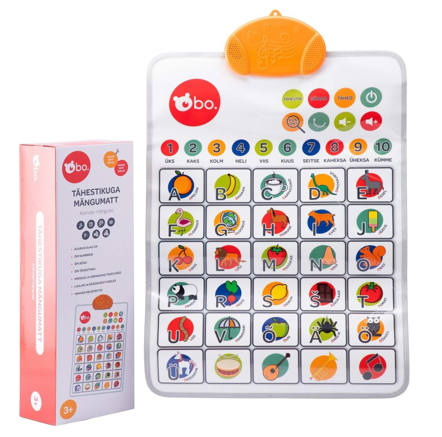 Alphabet Playmat Pædagogisk legetøj til børn, estisk sprog