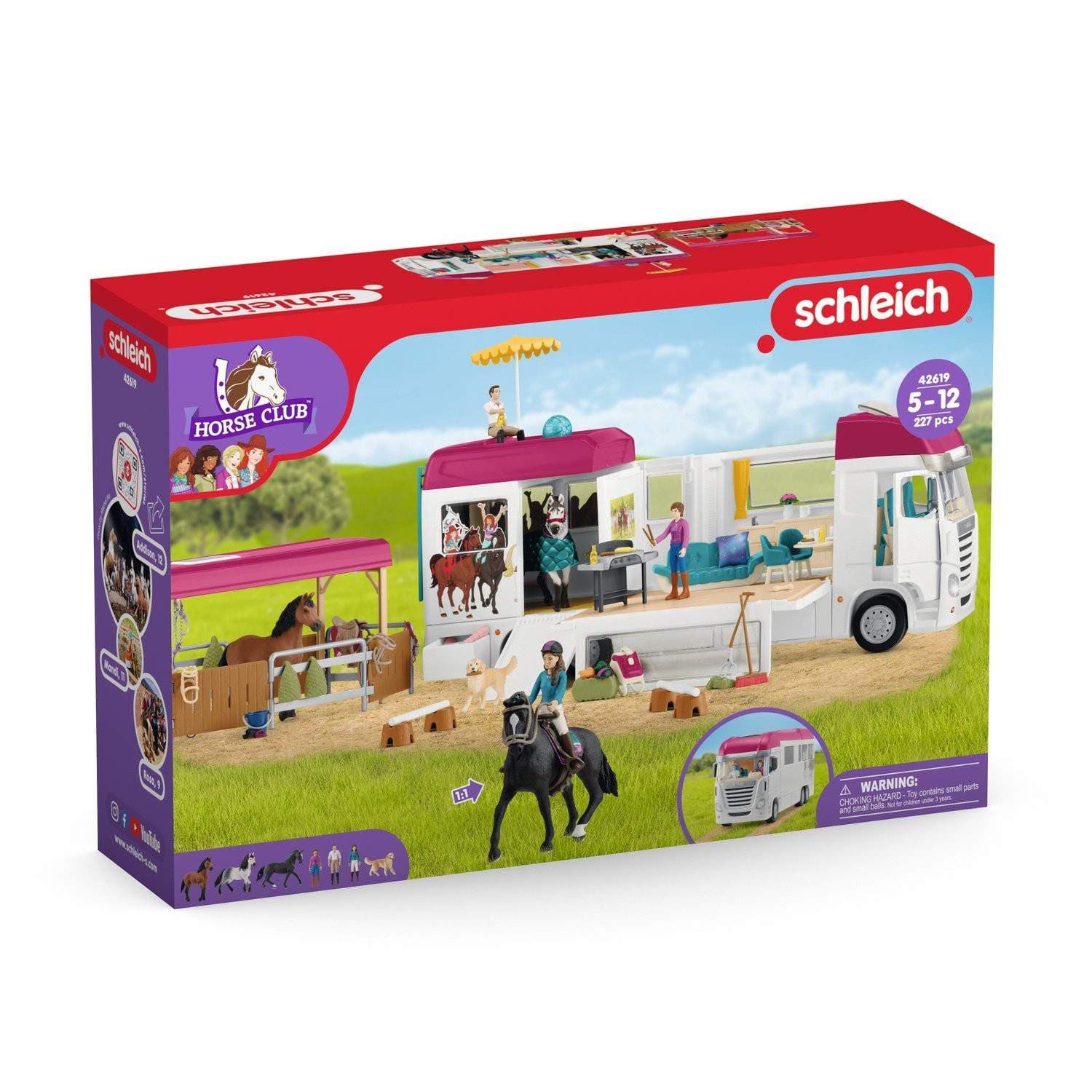 Hestetransporter med tilbehør til Schleich Hesteklub