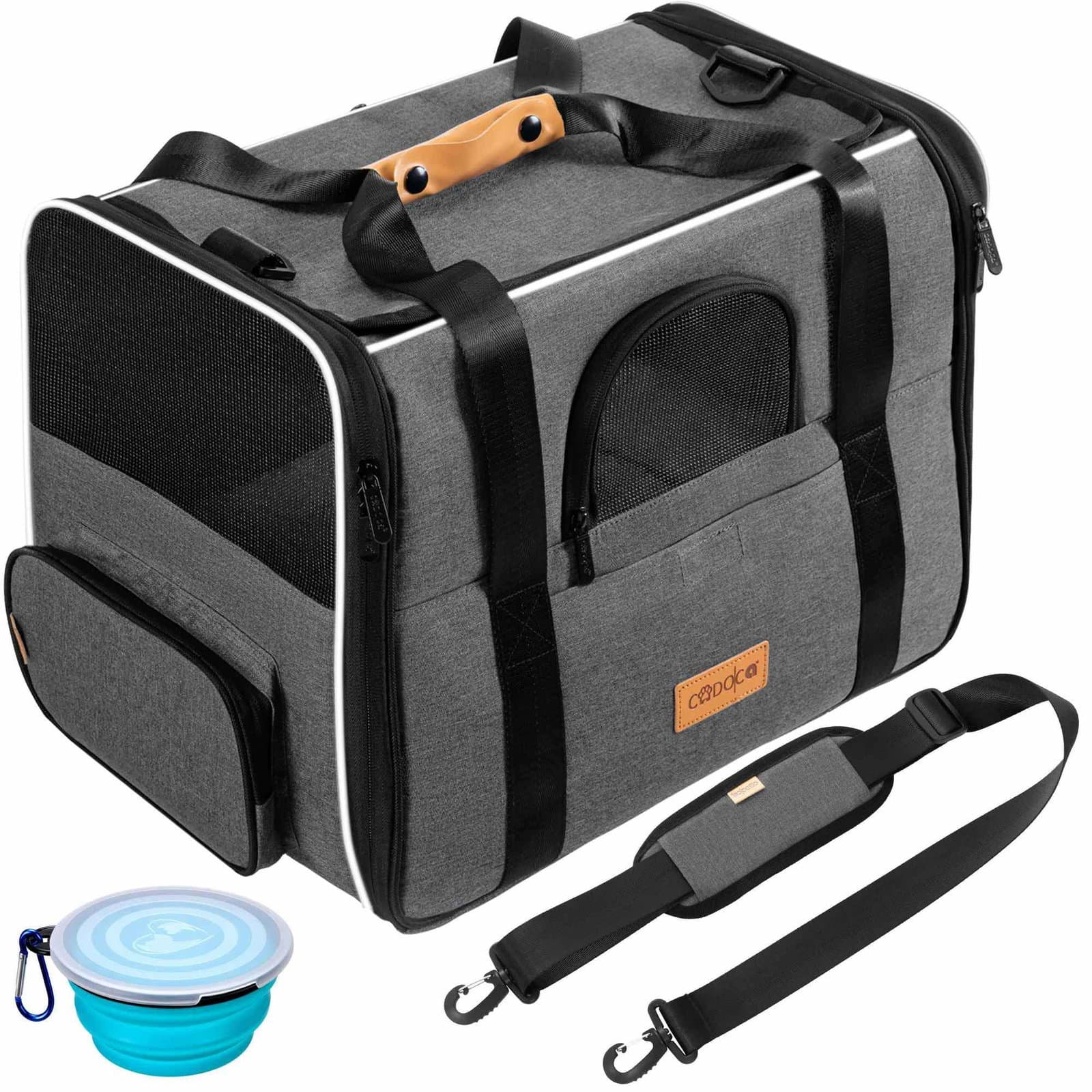 Transportkasse til katte, grå, 44x34x31cm, op til 20 kg
