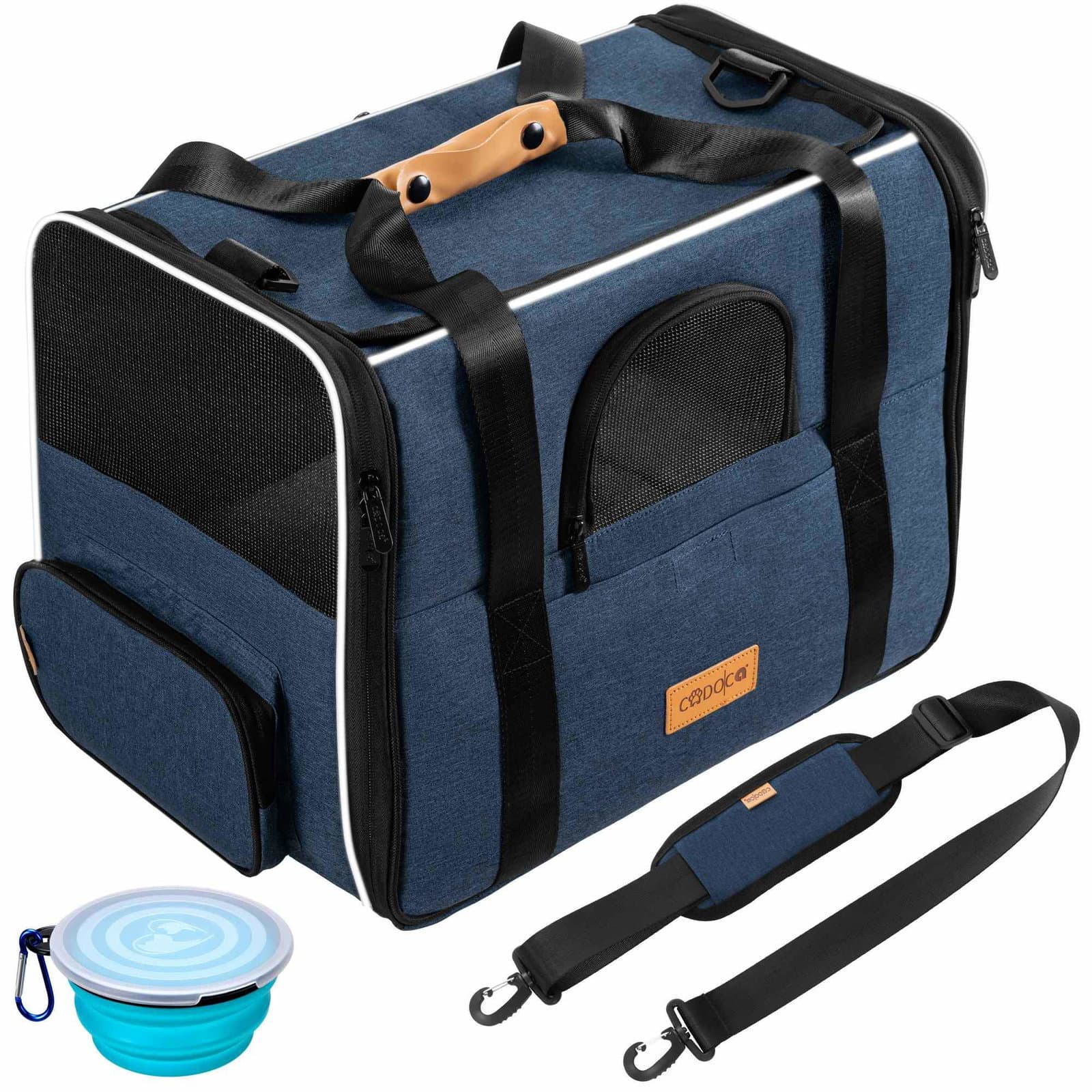 Transportkasse til katte, blå, 44x34x31cm, op til 20 kg