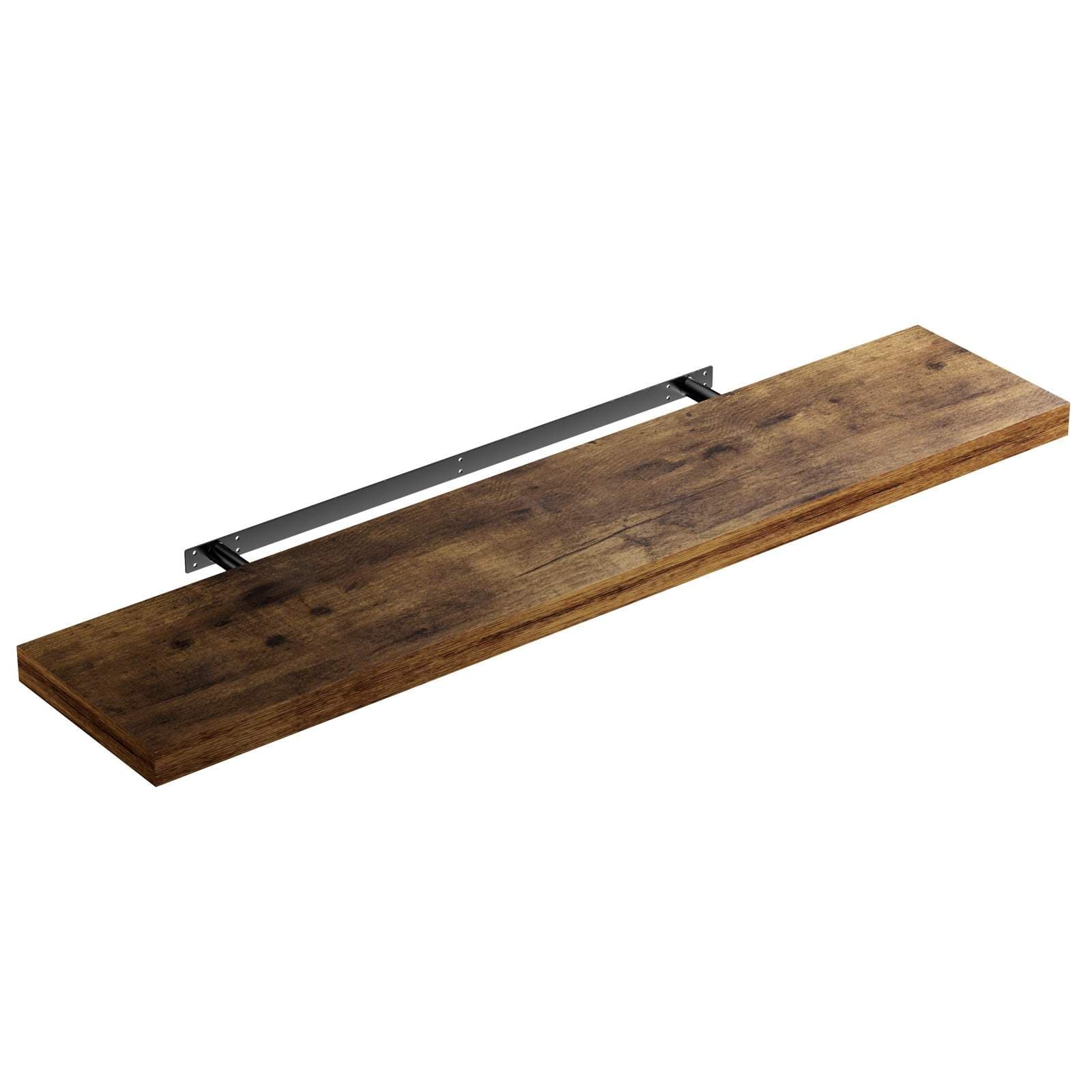 Svævende hylde mørk eg 110 cm, MDF, 15 kg kapacitet