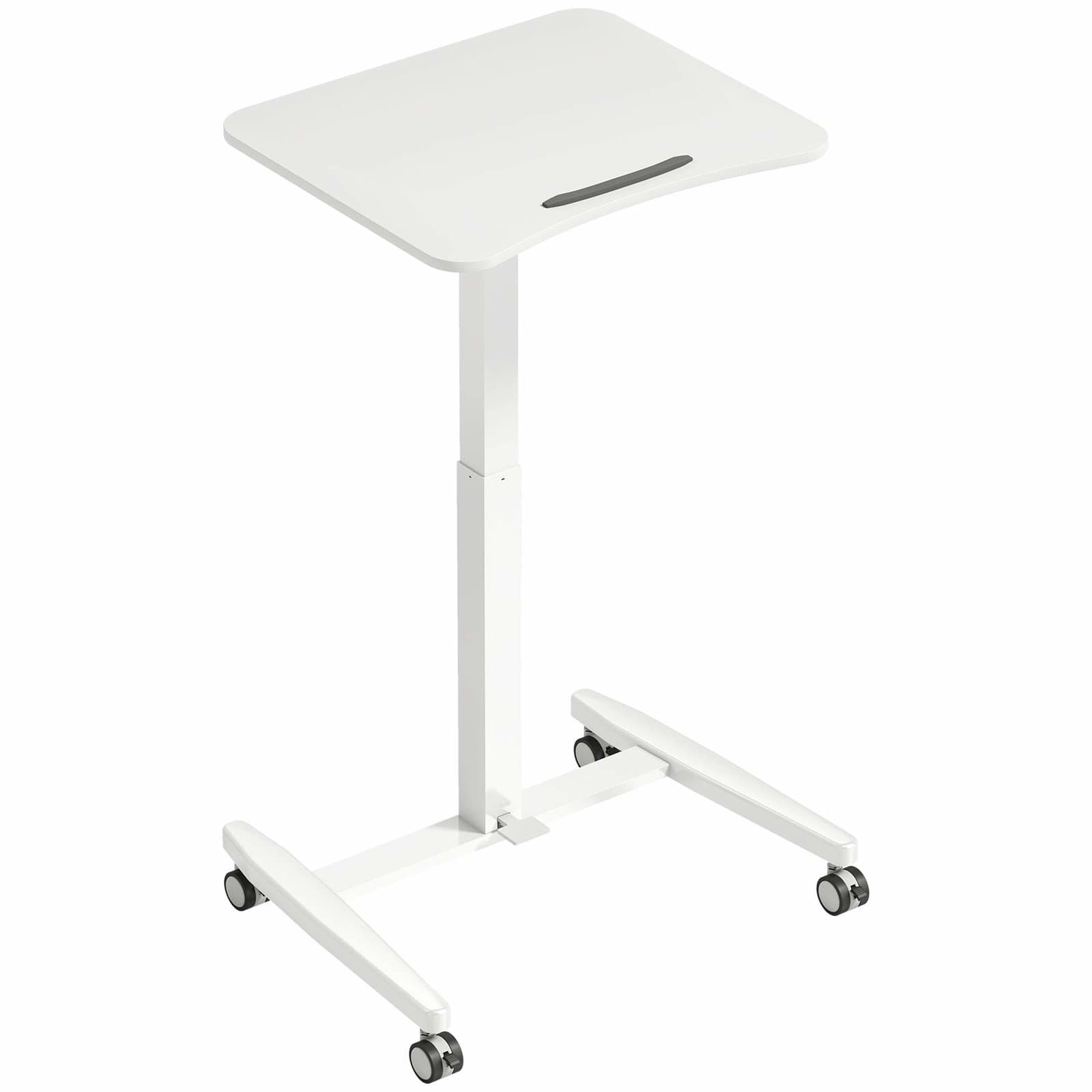 Justerbart ståbord – Vipbar top, mobil, hvid