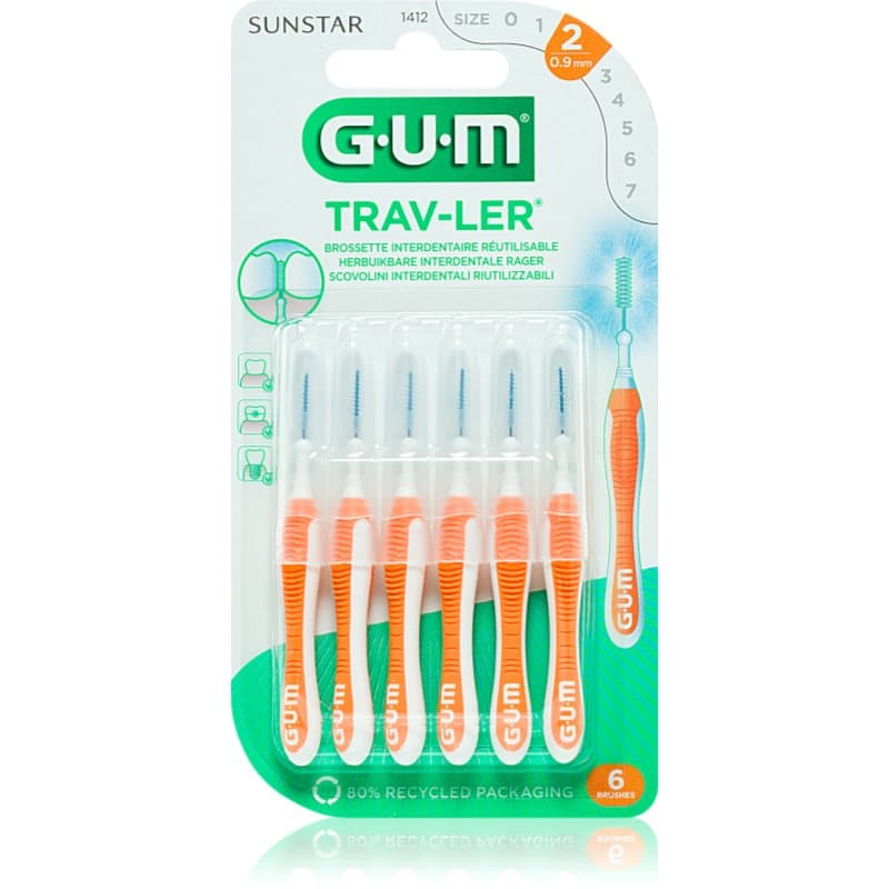 G.U.M Trav-Ler Interdental Interdentalbørster 0,9 mm 6 stk.