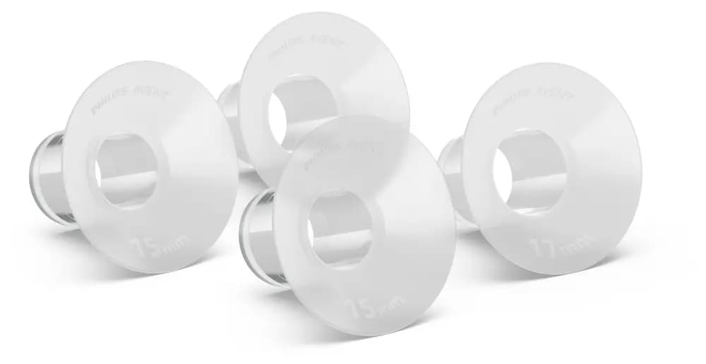 15 mm og 17 mm brystskjoldindsatser, håndfri.