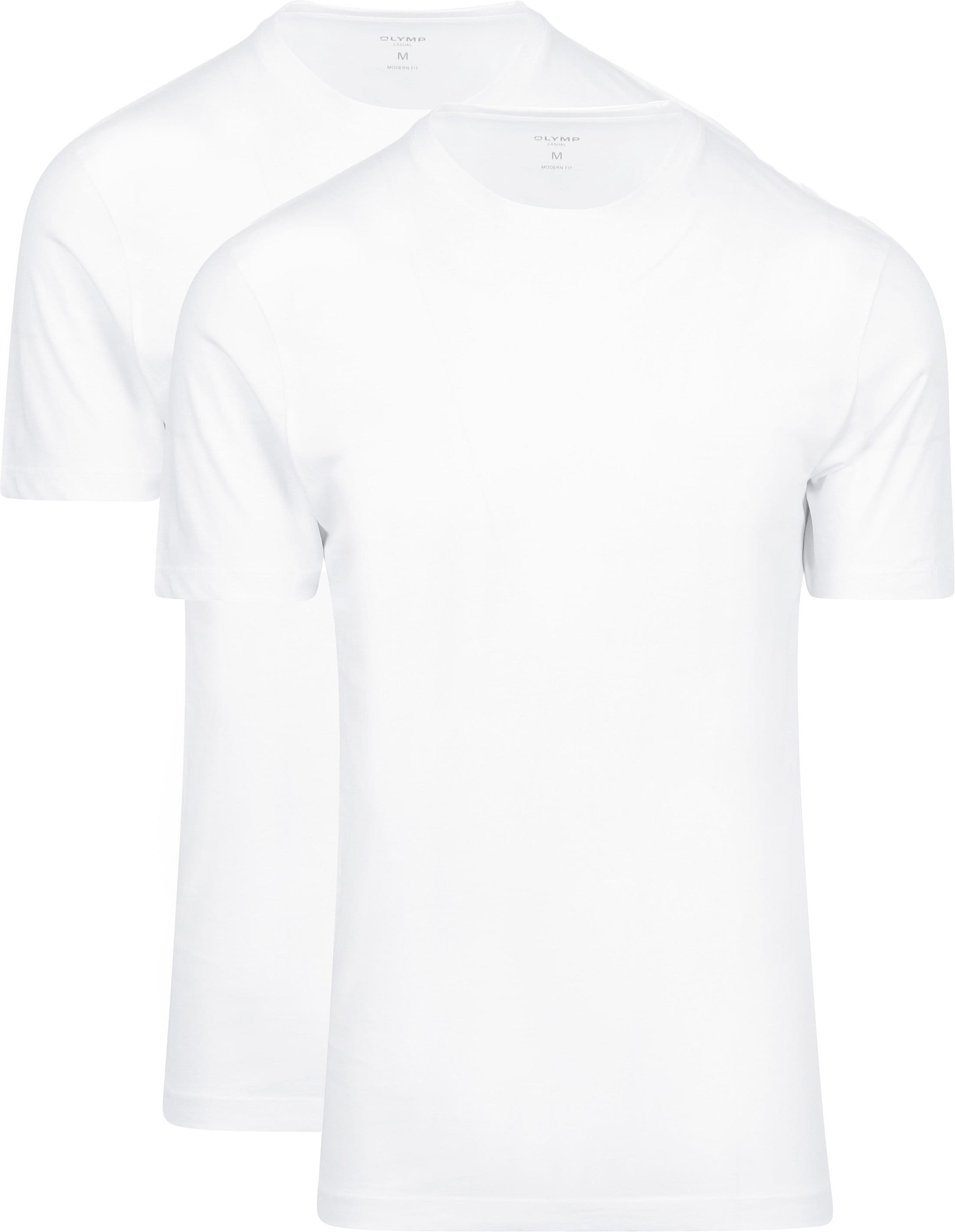 Olymp T-Shirt Rund Hals 2Pack Hvid måle XXL