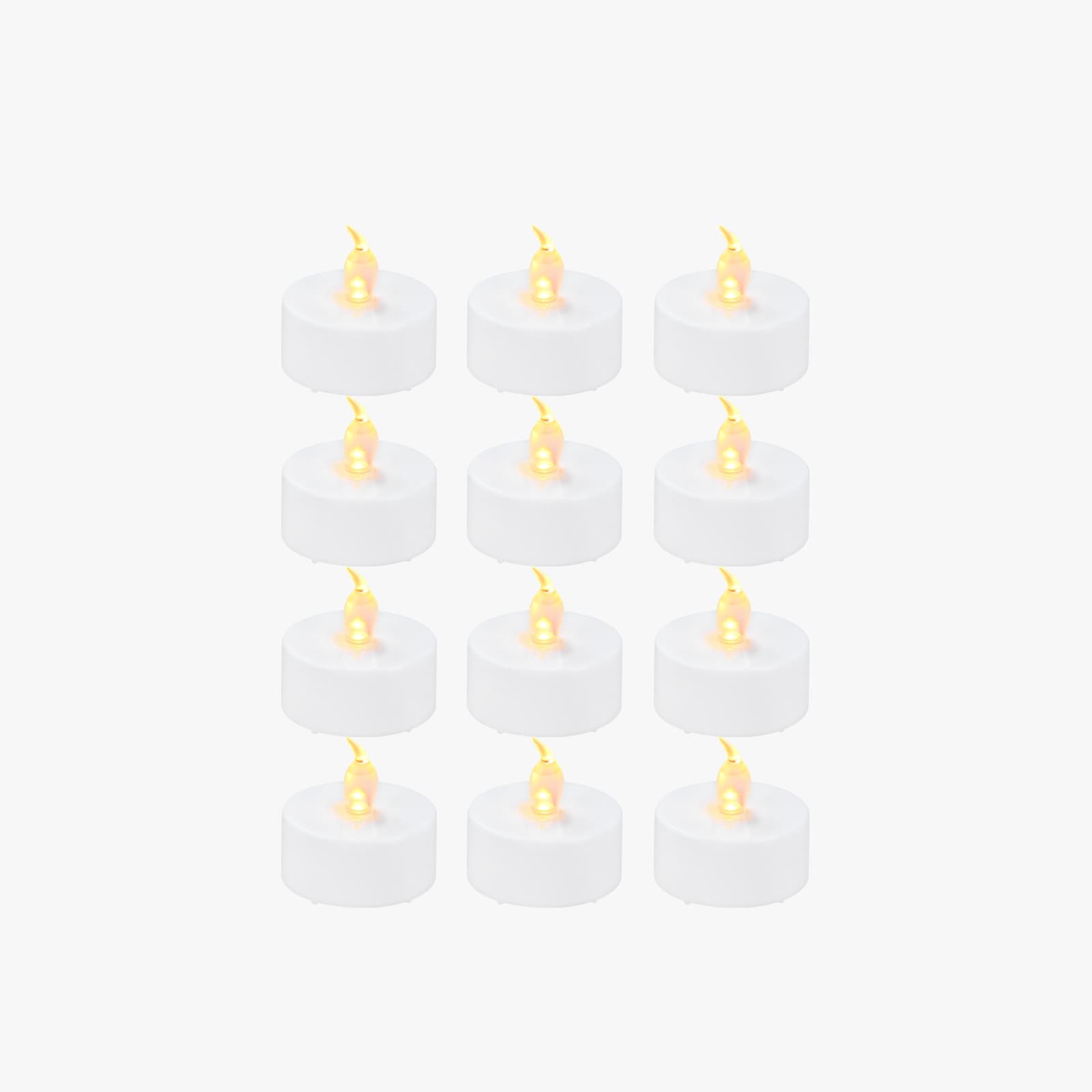 Bambu Lab Led Flame Tea Light Candle Set Warm Yellow (12pcs)