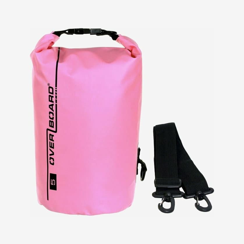 Overboard - Vandtæt dry bag 5L (Lyserød)