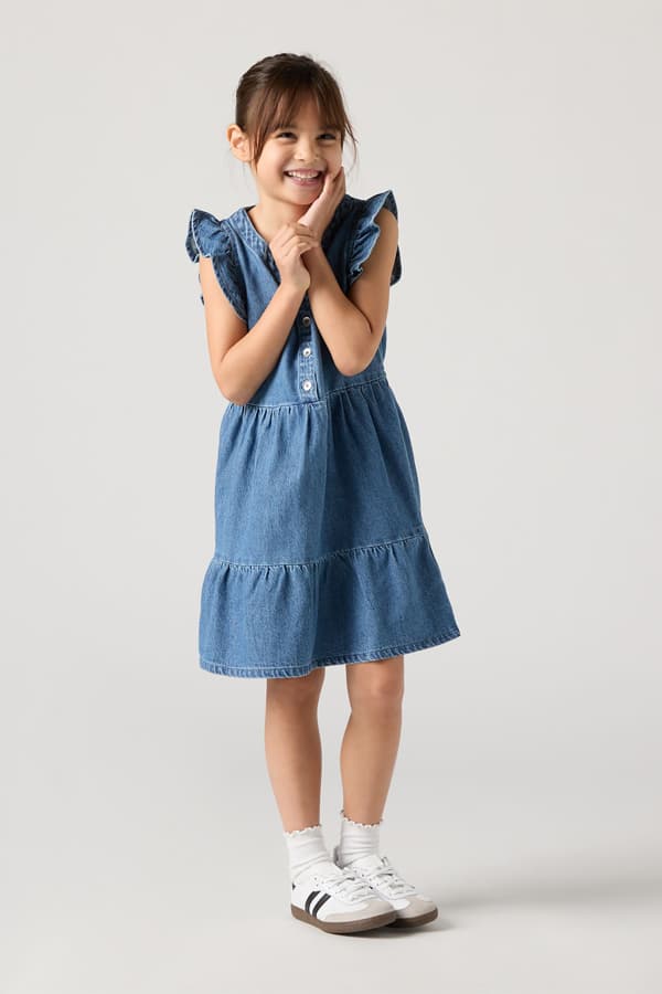 Kids Flutter Sleeve Dress