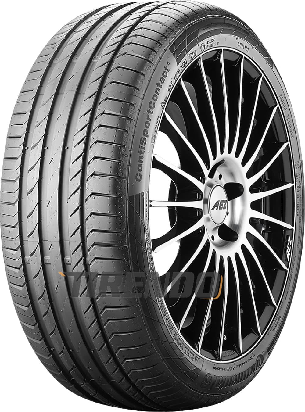 Continental ContiSportContact 5 ( 245/50 R18 100W MO, Med fælgribbe )