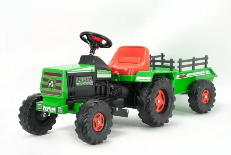 Traktor med hænger Elbil 6V Injusa Eltraktor til børn 636