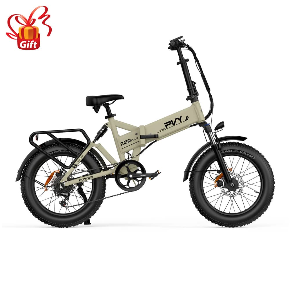 PVY Z20 Plus Elcykel 20 tommer Dæk 48V 1000W 16,5Ah 50 km/t Hastighed Khaki