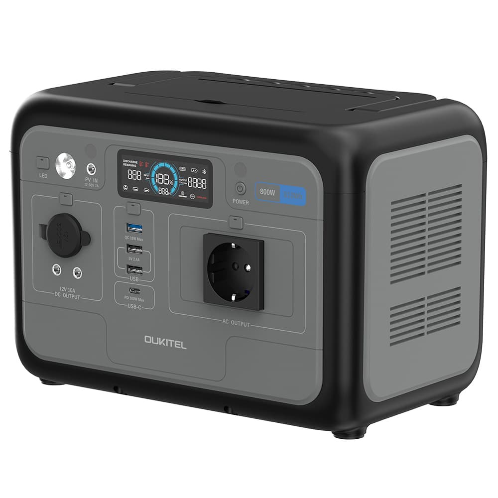 OULKITEL P800E Bærbar Kraftstation 512Wh 800W