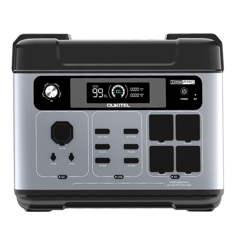OUKITEL P2001 Pro bærbar strømstation 3200W 2048Wh