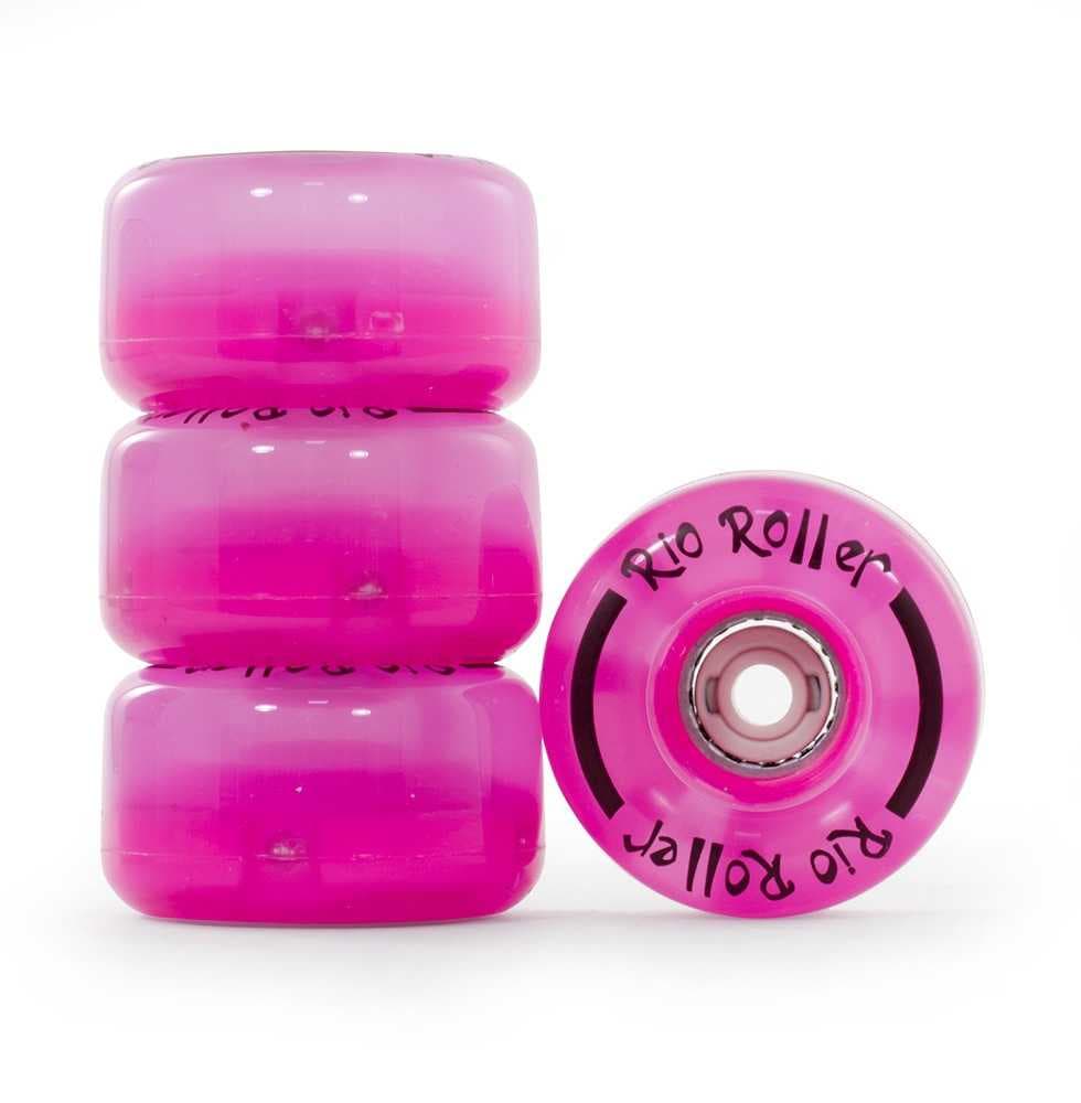 Rio Roller Light Up Rulleskøjtehjul Pink Frost 58mm/82A