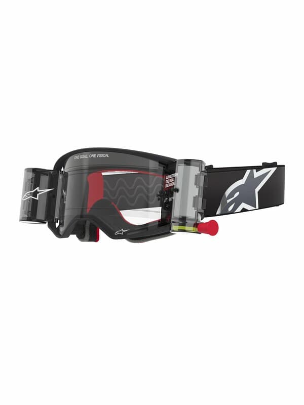 Alpinestars Supertech CORP Sort/ Grå ROLL-OFF Cross Briller Med Klar Glas
