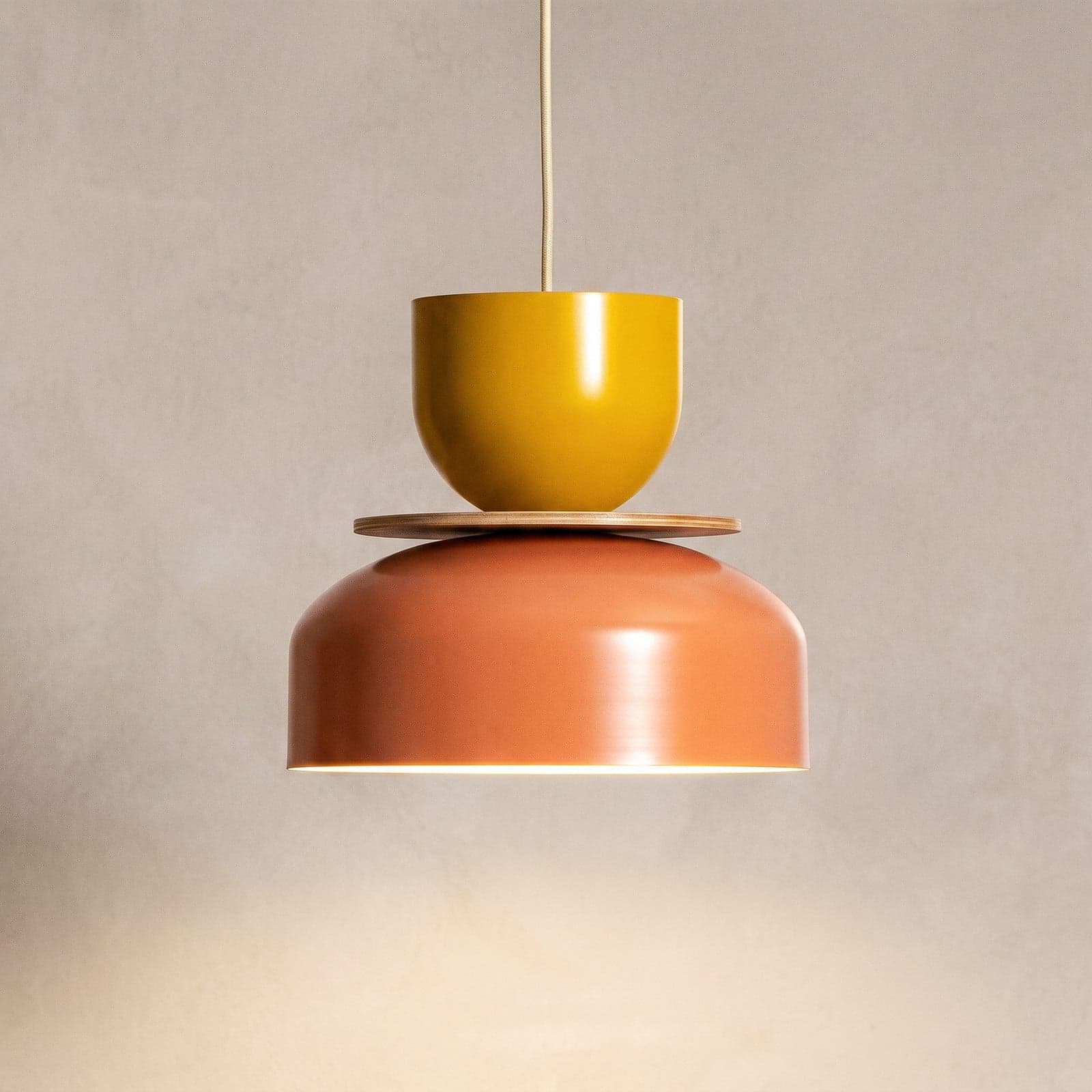 Uto hængelampe, koral/gul, 30 cm, metal – ALDEX - Spisestue - Moderne - Med én lyskilde