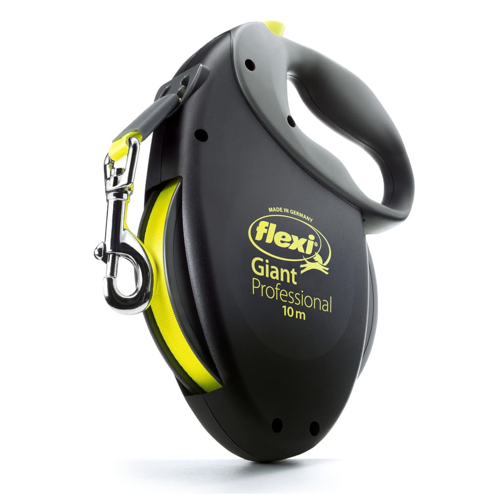 flexi Giant Professional L, neon - 10 m - sort / neongul