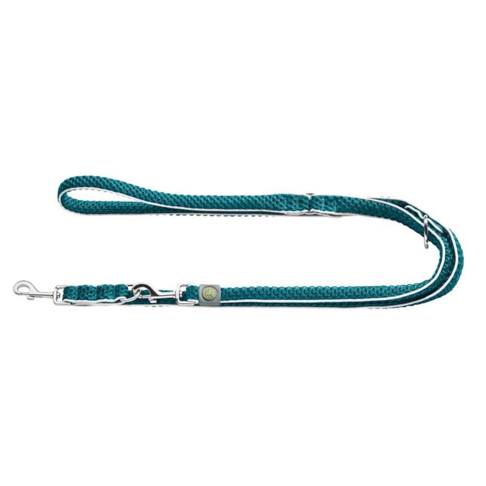 Hunter justerbar hundesnor Hilo, turkis - 200 cm lang, 20 mm bred