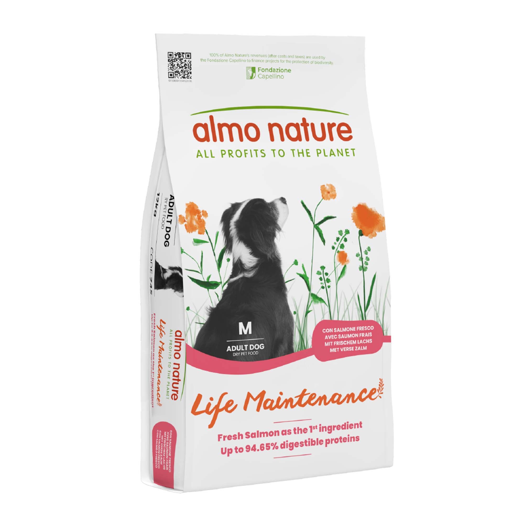 Økonomipakke: Almo Nature Holistic 2 x 12 kg - Adult laks og ris Medium